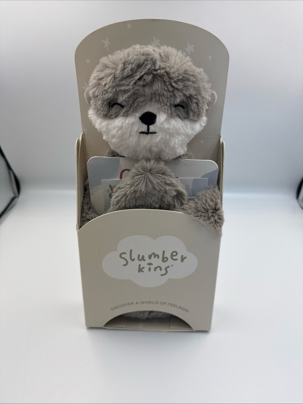Slumberkins Gray & White Plush Sloth Stuffed Animal